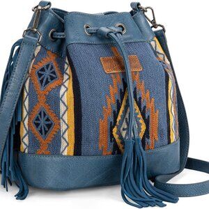 Wrangler Hobo Bags for Women Designer Bucket Purses Western Shoulder Handbags